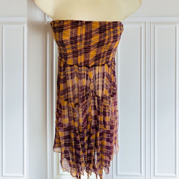 Free People Intimately Strapless Smocked Tube Boho Chic Maxi Dress/Top - Picture 5 of 15